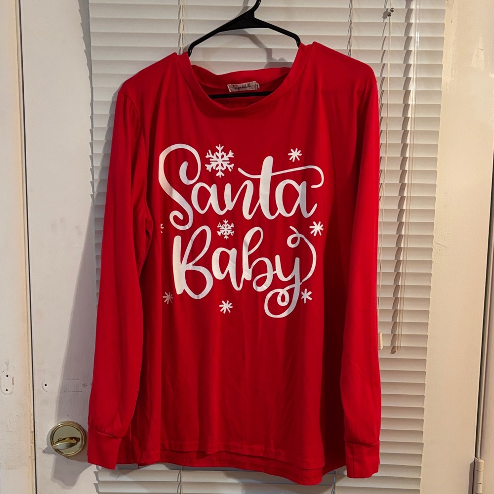 Santa Baby Women's Long Sleeve Tee - Red